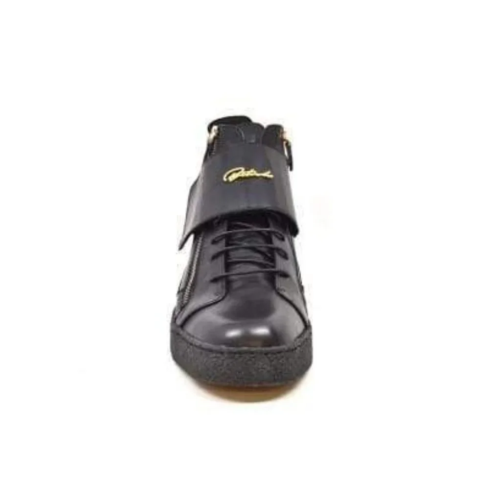 British Walkers Empire Men's Black Leather Crepe Sole High Tops - Picture 2 of 9